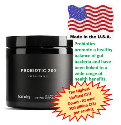 Probiotic 200 Billion CFU , Toniiq  Supplement 60 Capsules - Fully Shelf-Stable Probiotics Formula with Prebiotic Blend - Extended Release Capsules - โพรไบโอติกส์