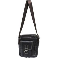 LAOSHIZI Brand Cowhide Shoulder Bag Men Messenger Bags Small Casual Flap Zipper Design