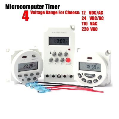 12 24 110 220V Microcomputer Control Time Switch Digital LCD Electronic Programmable Timer Irrigation Pump Time Controller