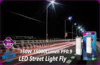 ความสว่างเต็มวัตต์ โคมถนน โคมโรงงาน EVE LED Street Light Fly IP65 กันแดดกันฝน 150W 15,000LUMEN 35,000ชั่วโมง แสงขาว พร้อมขายึดในกล่อง รวมVATแล้วครับ