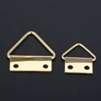 10/20pcs Triangle D Ring Photo Frame Hooks Hanging Picture Oil Painting Mirror Gold 16mm-25mm w/screws Hanger Wall Holder Alloy