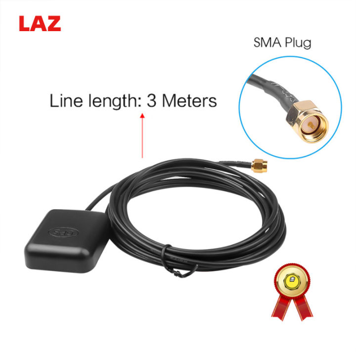 ตัวเชื่อมต่อ-sma-ตัวรับสัญญาณเครื่องขยายสัญญาณในรถยนต์เสาอากาศ-gps-สายยาว3ม-1575-42mhz-ออโต้จีพีเอสนำทางอัตโนมัติฐานเสาอากาศ-a-d