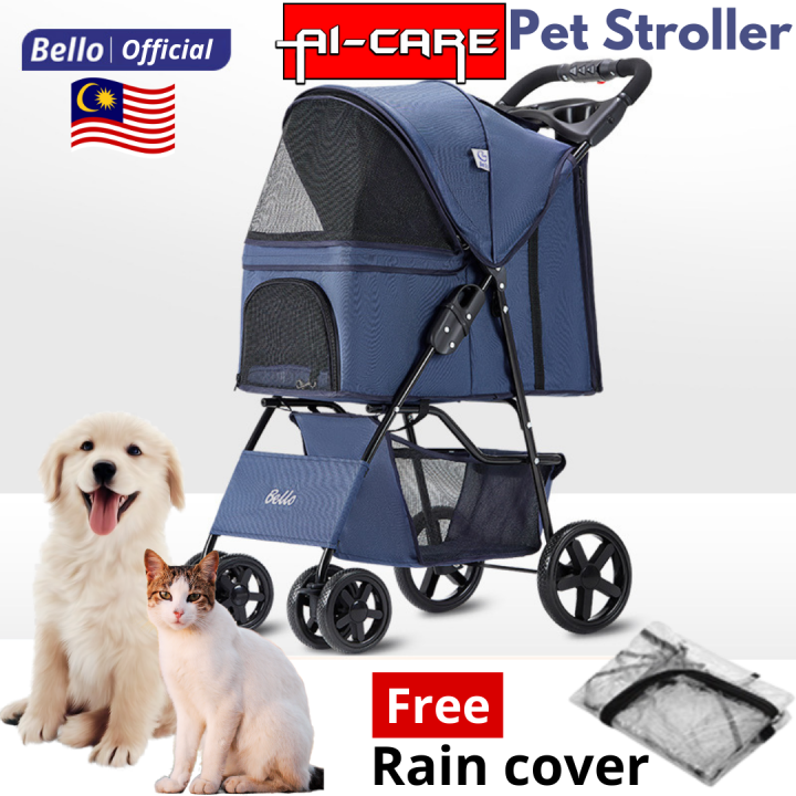 Ready Stock Original Bello Pet Stroller Max Pet Weight 15kg