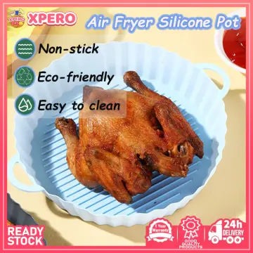 Reusable Air Fryer Liner Silicone Air Fryer Pot Easy Cleaning Round Silicone  Liner Replacement for 3L to 5L Air Fryer Fannlady