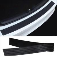 【CW】Rear Bumper Protector Guard Rubber Scratch Resistant Universal Black Trim Cover Anti Kick Strips for Car Easy to Install