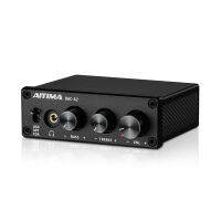 AOSHIKE AIYIMA DAC-A2 Headphone Amplifier DAC with Bass Treble Controls PC-USB/Optical/Coaxial Inputs, RCA/3.5mm Headphone Ouput Digital to Analog Desktop Audio Converter 5V 24Bit 192kHz Black-DAC