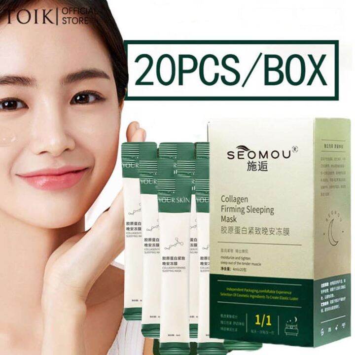 Korean Collagen Sleeping Mask 20Pcs/Box for Hydrating, Moisturizing