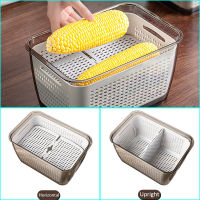 Kitchen Storage Box Vegetables Fruit Fresh-Keeping Box Refrigerator Drain Basket Sink Filter Mesh Sieve Basket Organizer Tools