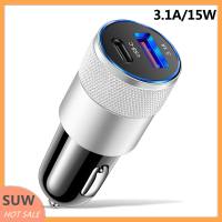 ? SUW USB 18W PD 20W ที่ชาร์จในรถชาร์จโทรศัพท์ในรถยนต์3.1A ชาร์จเร็ว38W อะแดปเตอร์จุดบุหรี่เต้าเสียบไฟ USB C ชาร์จเร็วในอะแดปเตอร์ USB-C รถ