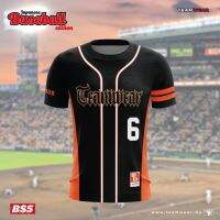 T SHIRT -  （ALL IN STOCK）  TEAMWEAR T SHIRT BS05- Baseball Japanese Edition Black Orange NEW ARRIVAL   (FREE NICK NAME LOGO)