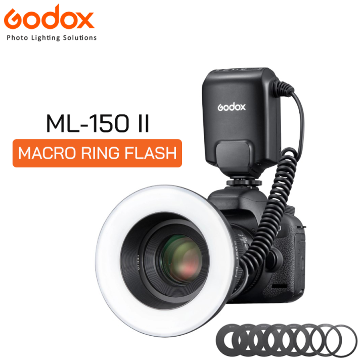 Godox ML150 II Macro Ring Flash ( Manual ) GN12 Lazada.co.th