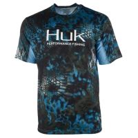 เสื้อสำหรับทุกเพศ HUK เสื้อตกปลา UPF 50 + เสื้อป้องกันแสงแดดเสื้อเสื้อเชิ้ตแขนสั้นวิ่งแห้งเร็วชุดกีฬากลางแจ้งเสื้อตกปลา UV