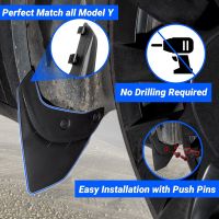 Mud Flaps Splash Guard Mudguard Protection for Model Y 2021 2022 2023 Accessories 4PCS