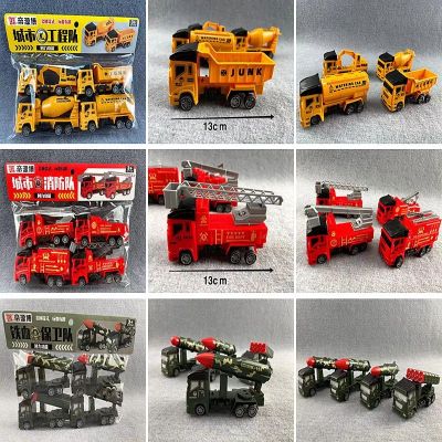 【CW】 Wholesale childrens stalls hot selling engineering fire military vehicle boy toy pull back inertial excavator ladder crane