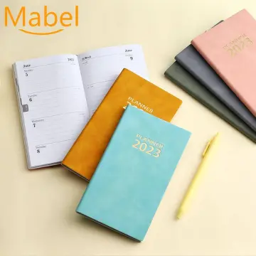 1pc 2024 A7 Mini Portable Agenda Book Diary Weekly Planner Notebooks To Do  List English Notepad With Calendar School Office Supplies