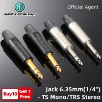 Neutrik 6.35mm 2 3 core Male TRS TS Mono/Stereo 6.5 Angle/Straight plug Gold-plated Guitar Audio Connector NP2X NP3X NP2RX NP3RX