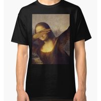 Monalisa Dab เสื้อแขนลำลองขาสั้นพิมพ์ลาย,เสื้อยืดผู้ชายผ้าคอตตอน100% ไซส์พิเศษของขวัญวันเกิด