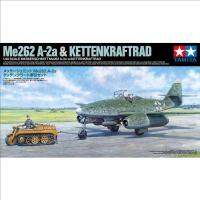 Tamiya 25215ชุดของเล่นตัวต่อโมเดล1/48แบบจำลองย่อขนาด Me262 A-2a Wii Messerschmitt W/Ketentkraftrad