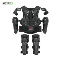 WOSAWE Kids Sports Elbow Knee Pads Boy Girl Youth Body Protect Vest Armor Child Motocross Chest Spine Protection Gear Knee Guard