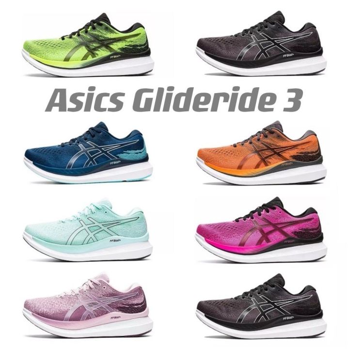 2023-asisc-glideride-3สำหรับทั้งหญิงและชายรองเท้าวิ่งกีฬามาราธอนสวมใส่สบายรองรับรองเท้าวิ่งระบายอากาศมั่นคง