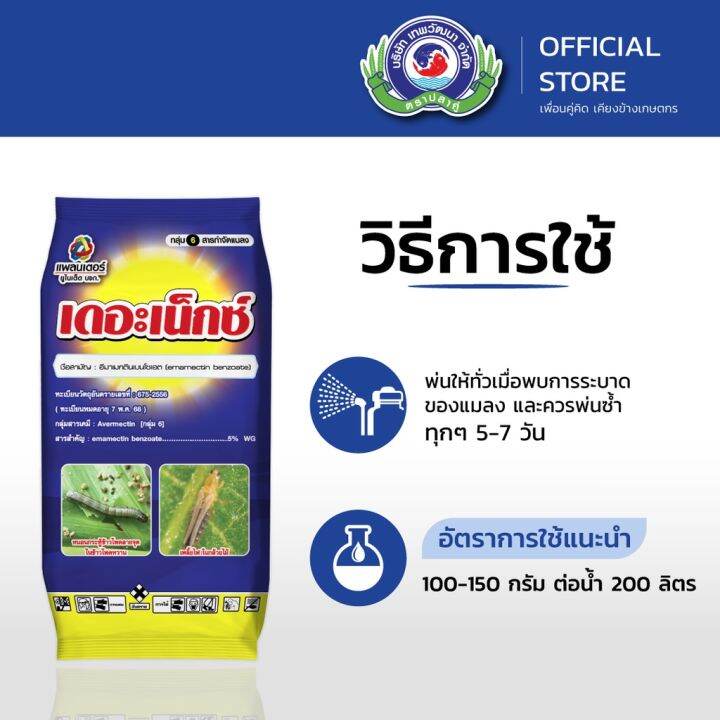 เดอะเน็กซ์-100g-สารสามัญ-อีมาเมกตินเบนโซเอท-สารกำจัดแมลงประเภทดูดซึม-ฆ่าเพลี้ย-ฆ่าหนอนใย-หนอนกระทู้ลายจุดข้าวโพด-ป้องกันศัตรูพืช