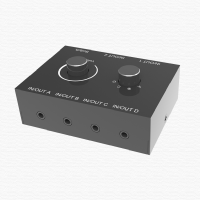 Dual way 3.5mm Stereo Audio Switcher splitter Bi-directional stereo audio switch splitter 4 in 2 out or 2 in 4 out