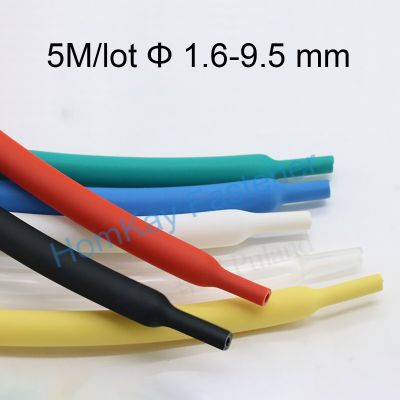 5M φ1.6-9.5mm 3：1 Double Wall Heat Shrinkable Tube Shrink Rate Thicken Insulating Sleeve Universal Wire Protection Electrical Circuitry Parts