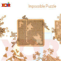 【 Cw】【 Xdr】ปริศนา3D ไม้สำหรับของเล่นผู้ใหญ่เกมกระดานการศึกษาแบบโต้ตอบ Montessori เกมเป็นไปไม่ได้ของเล่นสำหรับผู้ใหญ่18