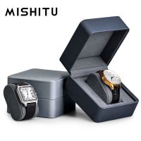 ┅ MISHITU Grids Watch Box PU Leather Watch Case Holder Organizer Storage Box for Quartz Watches Jewelry Boxes Display Best Gift