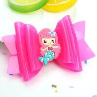 CN 3"  Waterproof Hair Bow Glitter Jelly Bow for Baby Girls Fashion Bling Handmade Hairpins Barrettes Hair Accessories