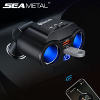 SEAMETAL QC3.0 อะแดปเตอร์ไฟรถยนต์ 12V 24V ที่ชาร์จแบตในรถ Auto USB โทรศัพท์ Fast Charge Bluetooth 5.0 เครื่องเล่นเพลง