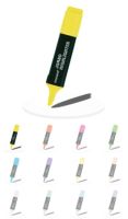 MONAMI Jumbo Highlighter  ปากกาเน้นข้อความ จัมโบ้ โมนามิ (จำนวน 1 ด้าม) มีให้เลือก 12 สี