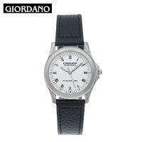 Giordano นาฬิกาข้อมือ สายสแตนเลส สายหนัง สีดํา สไตล์คลาสสิก สําหรับผู้ชาย และผู้หญิง G5260-WH Roman-BK