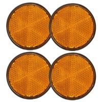 4pcs 2 inch Round Orange Reflector Universal For Motorcycle ATV Dirt Bike