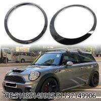 2Pcs Black Headlight Ring Surround Cover Headlight Trims For MINI Cooper S R56 R57 R55 Clubman 2007-2015 Glosscar Accessories