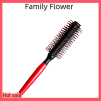 Family Flower Flash Sale แปรงกลมม้วนผมลอนม้วนผมลอนม้วนผมแบบเกลียวพลาสติกสำหรับร้านเสริมสวยหวีผม