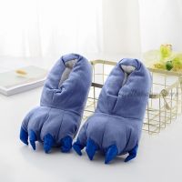 Winter Slippers Warm Kids Animal Claw Shoes Child Boy Girl Slippers Black Dinosaur Panda Tiger Plaw Bedroom Slipper Monster Shoe