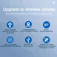 AMPrime Wireless Apple CarPlay Mini Ai Wireless Android Auto Adapter USB Dongle สำหรับ Audi Benz VW Mazda Kia Toyota OEM Car