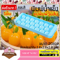 [Best Deal] แม่พิมพ์วุ้นส้ม 2.8 CM 20 ช่อง ลูกแก้ว บอลกลม พิมพ์น้ำแข็ง ice ball mold พิมพ์ลูกแก้ว พลาสติก พิมพ์วุ้นลูกแก้ว พิมพ์ส้ม