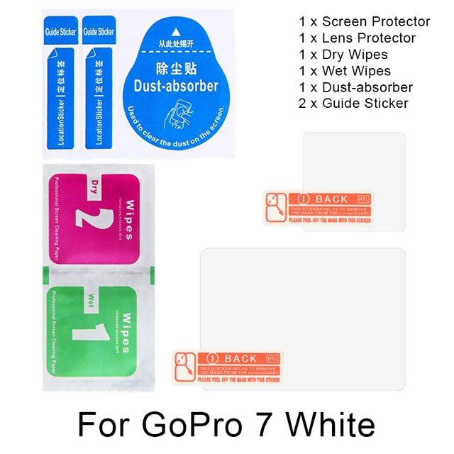 กระจกเทมเปอร์-lenslcd-ปกป้องหน้าจอสำหรับ-gopro-hero-7สีเงิน-สีขาวกล้องแอคชั่นแคมเมราฟิล์มป้องกันสำหรับ-go-pro-5-6-7อุปกรณ์เสริม