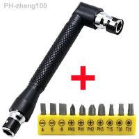 L shape Screwdriver Set Socket Holder Adapter Adjustable Bits 6.35mm Drill Bit Screw Driver Tool Double Head Hex Socket Wrench