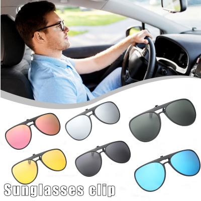 Glasses Photochromic Driver UV400 Goggles Men Polarized Clip On Sunglasses Anti Glare Night Vision