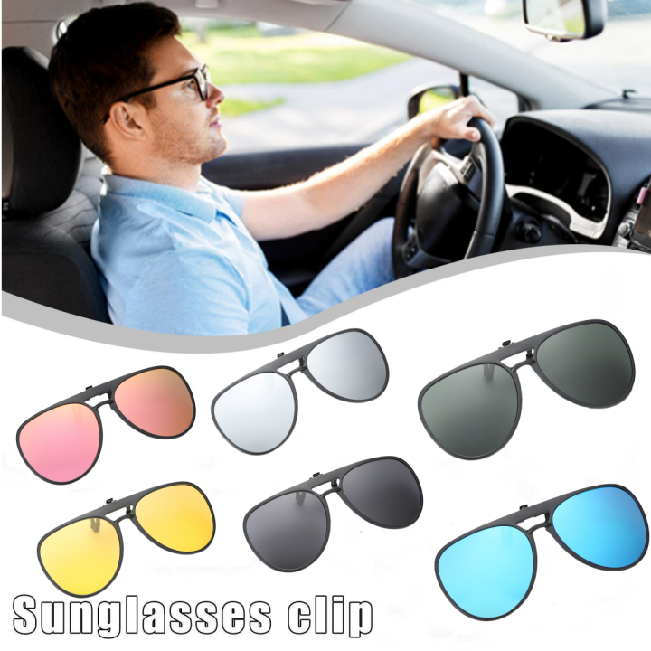 Driver Goggles Photochromic Car Glasses Men Polarized Clip On