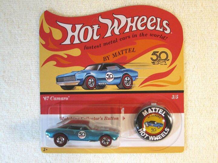 hot-wheels-1-64แมลงปีกแข็ง-vw-camaro-mustang-hemi-ป้าย-cintura-เส้นสีแดงความคิดถึงฉบับที่ส่งมา2018-50th-ครบรอบ