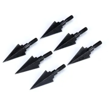 6Pcs 100Grain SS Steel Hunting Archery Arrow Heads Broadheads Bow Fishing  Points