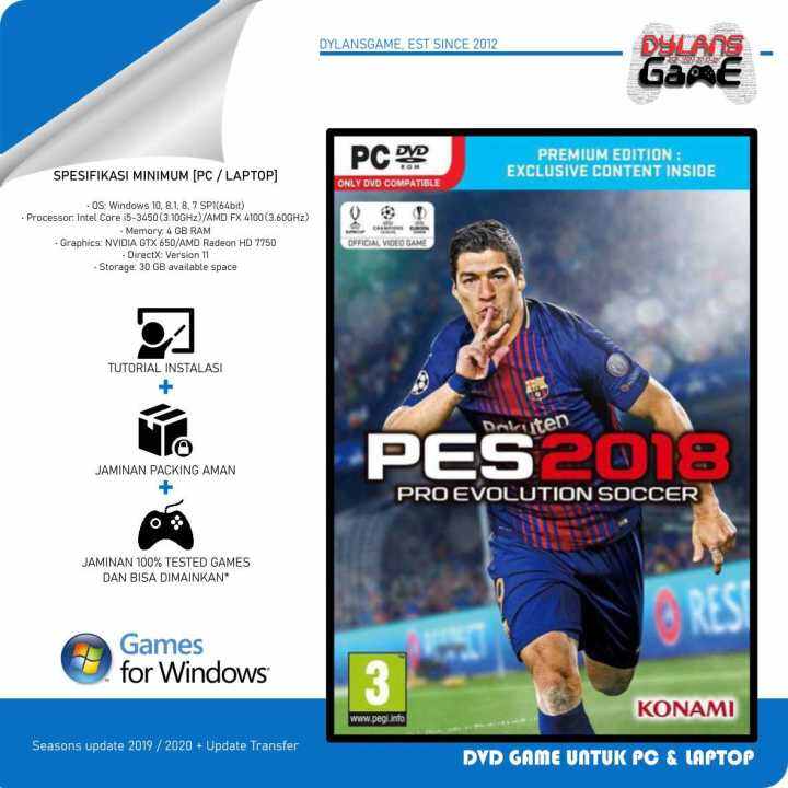 Pes 18 PC Update 2023 Kaset Game PC Game Laptop Lazada Indonesia