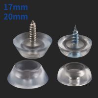 〖Cozyroom shop〗 17mm 20mm Silicone Transparent Non slip Chair Leg Caps Feet Pads Sofa Foot Covers Floor Furniture Legs Protector Pad with Screws