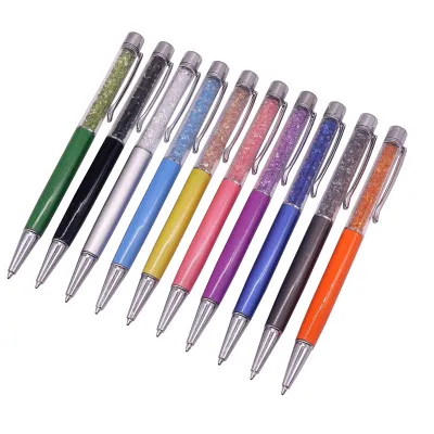 23 Color Crystal Ballpoint Pen Creative Pilot Stylus Touch Pen for Writing Stationery Office amp; School Pen Ballpen ink Black blue