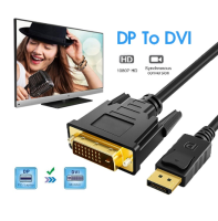 สายDisPlay DP Male TO DVI 24+1 CABLE 1.8M 6 FT Black DisplayPort Male to DVI Male Converter Cable -intl