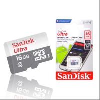 SANDISK ไมโครดิสก์อัลตร้า UHS-I Micro SD 16GB 80MB / s